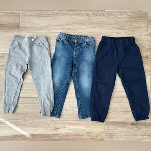 Toddler boy Assorted Bottoms Set - Gray, Blue, and Navy